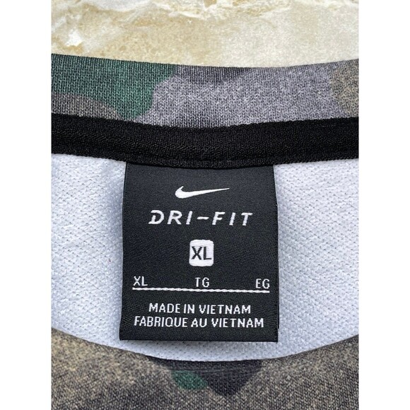 Nike Rebel Camo Dri-fit Crop Jersey Sweatshirt Camouflage Women’s Size XL - Picture 8 of 10